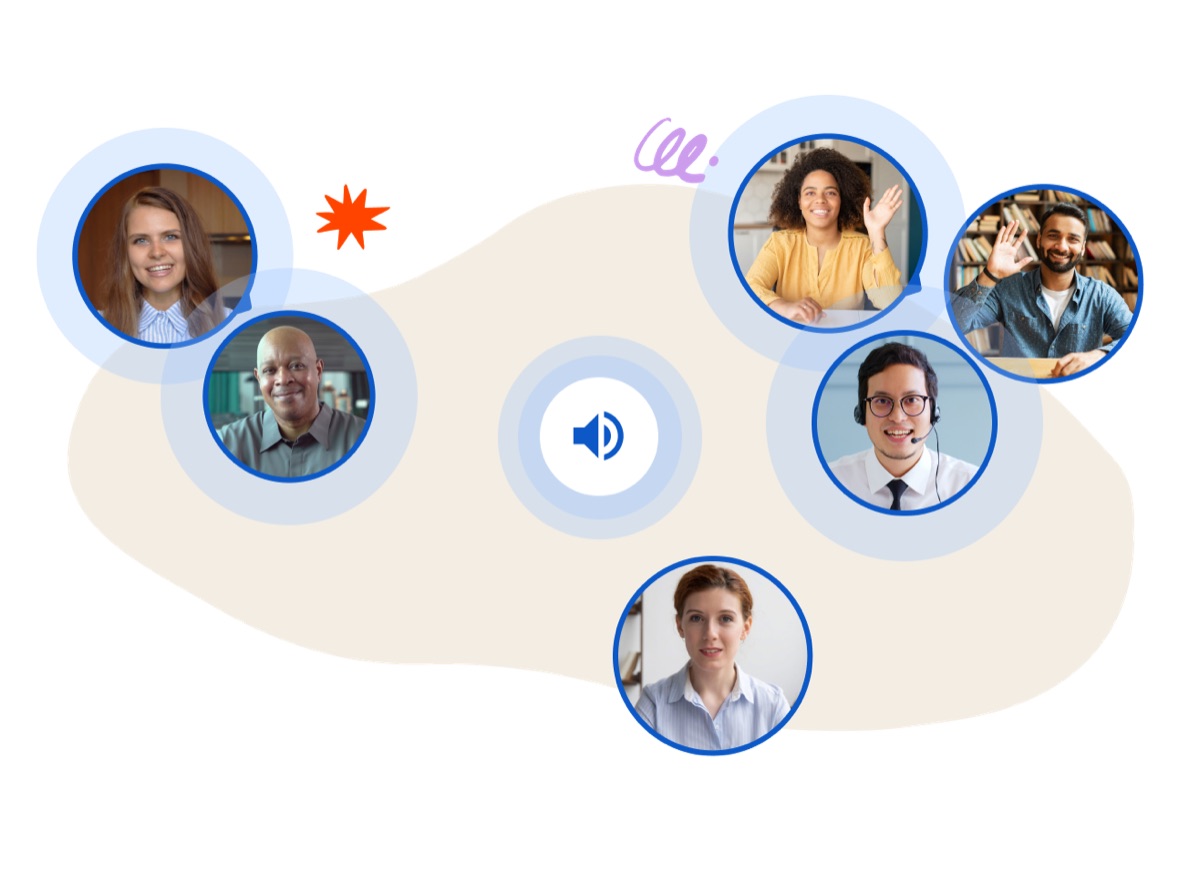 People connecting in Scoot's virtual meeting environment